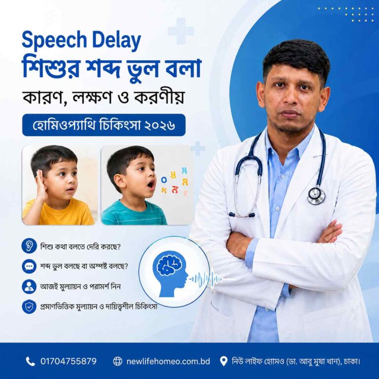 Speech Delay: শিশুর শব্দ ভুল বলা কেন? কারণ, লক্ষণ, করণীয় ও হোমিওপ্যাথি চিকিৎসা ২০২৬